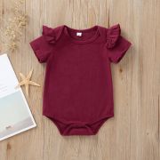 Compleu pentru fetite cu body visiniu cu maneca scurta ADTQ038-DE.6-9 luni (Marimea 19 incaltaminte)