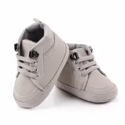Ghetute gri cu sireturi pentru baietei (Marime Disponibila: 6-9 luni (Marimea 19 incaltaminte)) MDd2349-2-sa30
