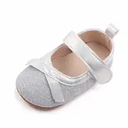 Pantofiori argintii cu fundita LId2665-1-sa31