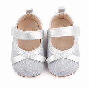 Pantofiori argintii cu fundita LId2665-1-sa31