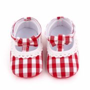 Pantofiori in carouri albe si rosii pentru fetite MDd2657-2-sa25