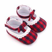 Pantofiori in carouri rosii pentru fetite MBd2657-1-sa25