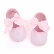 Pantofiori roz cu floricele brodate si fundita ADd2578-2-sa30