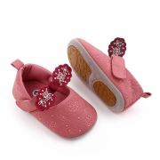 Pantofiori roz pudra cu fundita brodata pentru fetite ADD2602-2-sa24