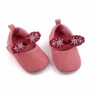 Pantofiori roz pudra cu fundita brodata pentru fetite ADD2602-2-sa24