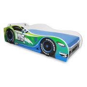 Pat masina Speed X3 pentru copii 2-8 ani cu saltea SafeNest cu lana 140x70x6cm PC-P-MK-SPDX-3-70