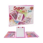 Set pentru pictura 208 piese cu geanta inclusa Ikonka IK17682 BBJIK17682_Roz