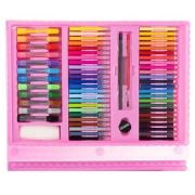 Set pentru pictura 208 piese cu geanta inclusa Ikonka IK17682 BBJIK17682_Roz