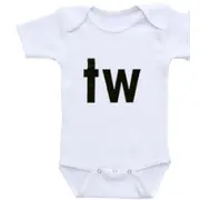 Body alb pentru gemeni - Twin ADHY1356