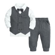 Costum elegant cu bluzita, vestuta si papion ADDTZ9505-2-DE2.12-18 luni
