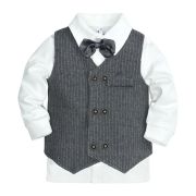 Costum elegant cu bluzita, vestuta si papion ADDTZ9505-2-DE2.12-18 luni