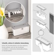 Cutie protectie cabluri, stechere si prelungitoare, Reer CableGuard 78020