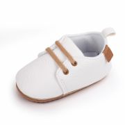 Pantofiori eleganti albi cu sireturi MBd2548-6-sa24.3-6 luni (Marimea 18 incaltaminte)