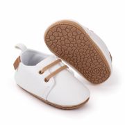 Pantofiori eleganti albi cu sireturi MBd2548-6-sa24.6-9 luni (Marimea 19 incaltaminte)
