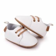 Pantofiori eleganti albi cu sireturi MBd2548-6-sa24.6-9 luni (Marimea 19 incaltaminte)