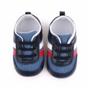 Tenisi denim cu insertii albe, rosii si bleumarine ADD2566-1-sa28