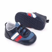 Tenisi denim cu insertii albe, rosii si bleumarine ADD2566-1-sa28