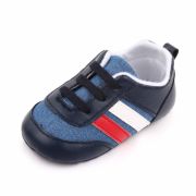 Tenisi denim cu insertii albe, rosii si bleumarine ADD2566-1-sa28