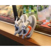 Adidasi albi cu insertie argintie si dunga portocalie MD601-1-sa40