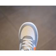 Adidasi albi cu insertie argintie si dunga portocalie MD601-1-sa40