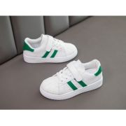 Adidasi albi cu insertii verzi pentru baietei ADYY925-1-sa48.Marimea 28