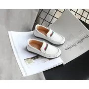 Pantofi eleganti albi tip mocasini pentru baietei LIv358-1-SA48