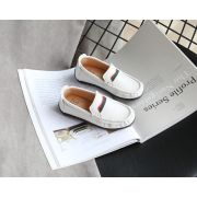 Pantofi eleganti albi tip mocasini pentru baietei LIv358-1-SA48