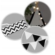 Cort de joaca pentru copii cu ghirlanda,lumini si 2 pernite ricokids 740005, 120 x 120 x 165 cm - panda edeedi740005