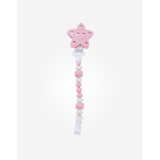 Lant din silicon pentru suzeta pink tna14353