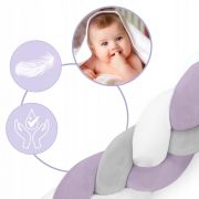 Protectie laterala pentru patut, impletita, 3 m, ricokids 722104 - mov edeedi722104