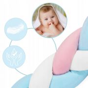 Protectie laterala pentru patut, impletita, 3 m, ricokids 722105 - albastru - roz edeedi722105