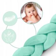 Protectie laterala pentru patut, impletita, 3 m, ricokids 722112 - mint edeedi722112