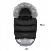 Sac de dormit 95 x 48 cm ricokids elmi 720014 - negru cu argintiu edeedi720014