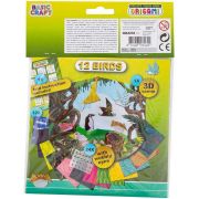 Kit Origami 12 foi cu 24 ochi mobili Grafix GR100050 BBJGR100050_Pasari