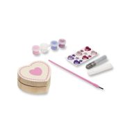 Cutie de decorat din lemn inimioara - okemd8850