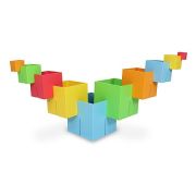 Joc de constructie cuburi dado original - fat brain toys - okefbtfb024-o
