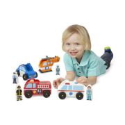 Set de joaca din lemn vehicule de interventie - okemd9285