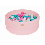 Piscina Uscata Cu 200 De Bile (alb Perlat, Turcoaz, Roz, Mint) Meowbaby  , 90x30 Cm, Roz Deschis Pjbmeo157