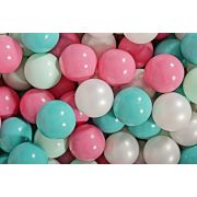 Piscina Uscata Cu 200 De Bile (alb Perlat, Turcoaz, Roz, Mint) Meowbaby  , 90x30 Cm, Roz Deschis Pjbmeo157