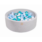Piscina Uscata Cu 200 De Bile (turcoaz, Babyblue, Transparent, Alb) Meowbaby  , 90x30 Cm, Gri Deschis Pjbmeo166