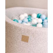 Piscina Uscata Cu 200 De Bile (turcoaz, Babyblue, Transparent, Alb) Meowbaby  , 90x30 Cm, Gri Deschis Pjbmeo166