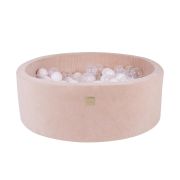 Piscina Uscata Cu 250 De Bile (alb, Transparent, Alb Perlat) Meowbaby  , Angel, 90x30 Cm, Catifea Ecru Pjbb001029