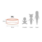 Piscina Uscata Cu 250 De Bile (alb Perlat, Transparent, Auriu, Turcoaz) Meowbaby  , Dreams, 90x30 Cm, Gri Deschis Pjbb001010