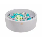 Piscina Uscata Cu 250 De Bile (turcoaz, Transparent, Verde, Gri) Meowbaby  , Jungle, 90x30 Cm, Gri Deschis Pjbb001017