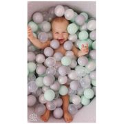 Piscina Uscata Cu 300 De Bile (alb, Gri, Mint) Meowbaby  , 90x40 Cm, Gri Deschis Pjbmeo051