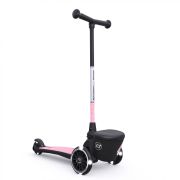 Trotineta Copii Pliabila Cu Roti Luminoase, Suport Jucarie, Highwaykick 2 Lifestyle Rose Reflectorizant, 2 Ani +, Pana La 50 Kg, Scoot  Ride Pjb96528