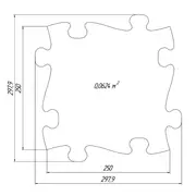 Covoras ortopedic senzorial puzzle set pentru bebelusi muffik - okemfk-023-1