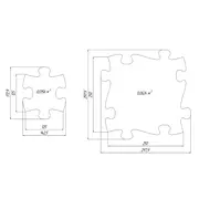 Covoras ortopedic senzorial puzzle set xxl a muffik - okemfk-025-1
