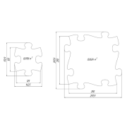 Set covorase ortopedice senzoriale puzzle diamant a muffik - okemfk-029-1