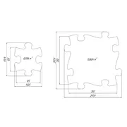 Set covorase ortopedice senzoriale puzzle diamant a muffik - okemfk-029-1